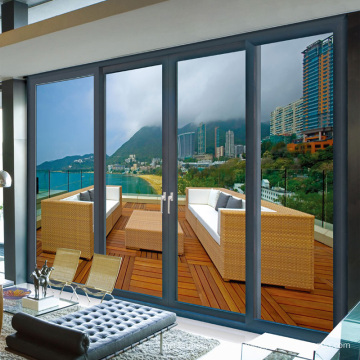 Feelingtop Three Rails Aluminum Sliding Door